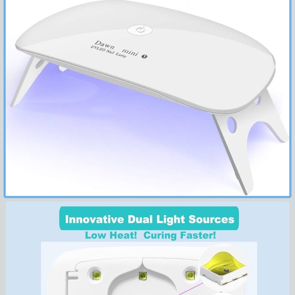 Mini UV Nail Lamp kempa portable curling light for gel polish salon